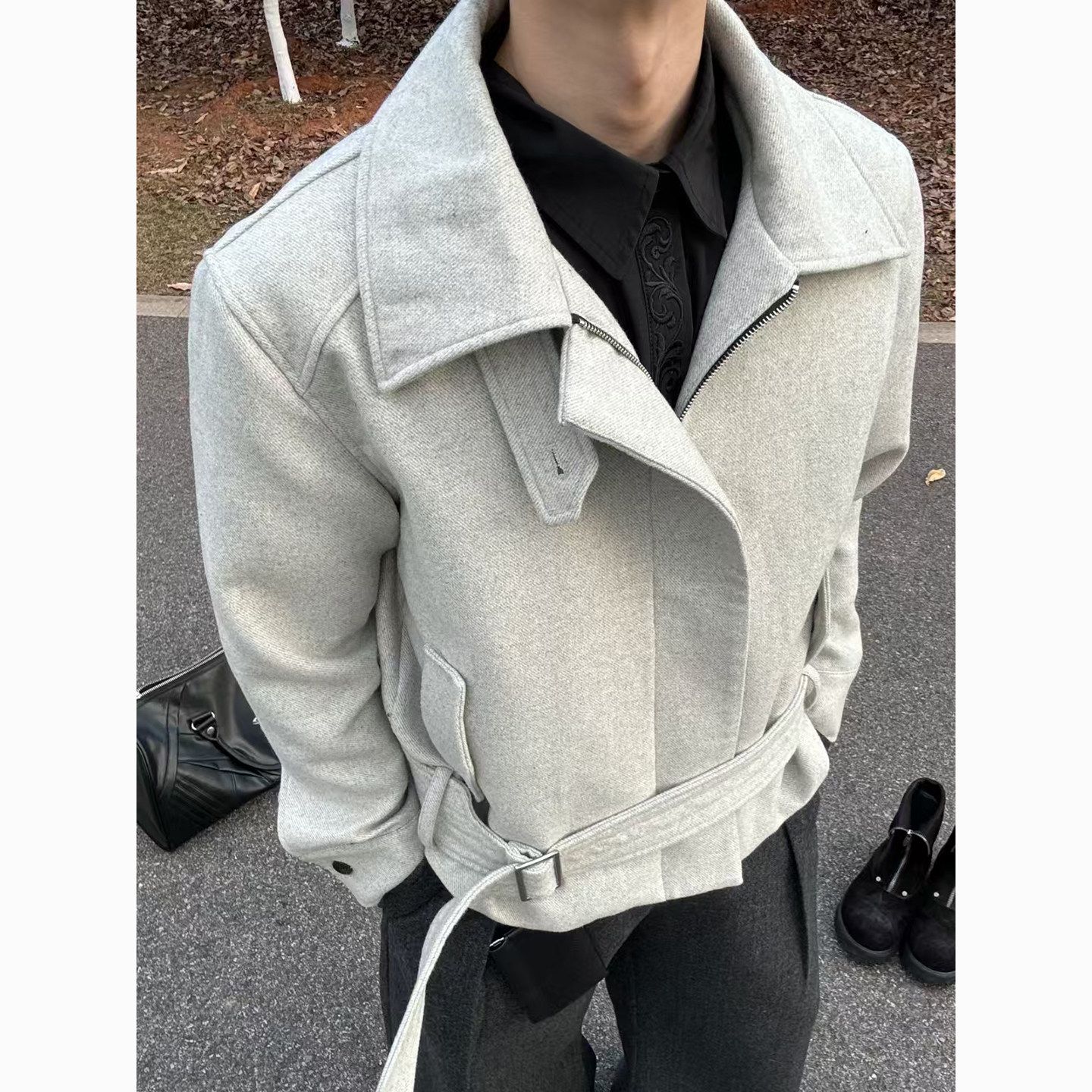 Woodworking Artisans - Chaqueta de mezcla de lana verde
