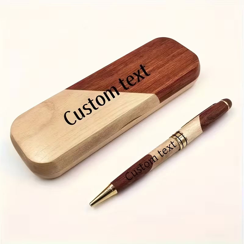 Woodworking Logos - Juego de bolígrafos de madera hechos