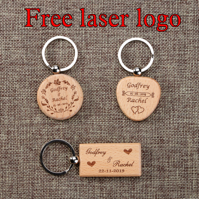 Woodworking Logos - Llavero de madera personalizado, etiquetas grabadas