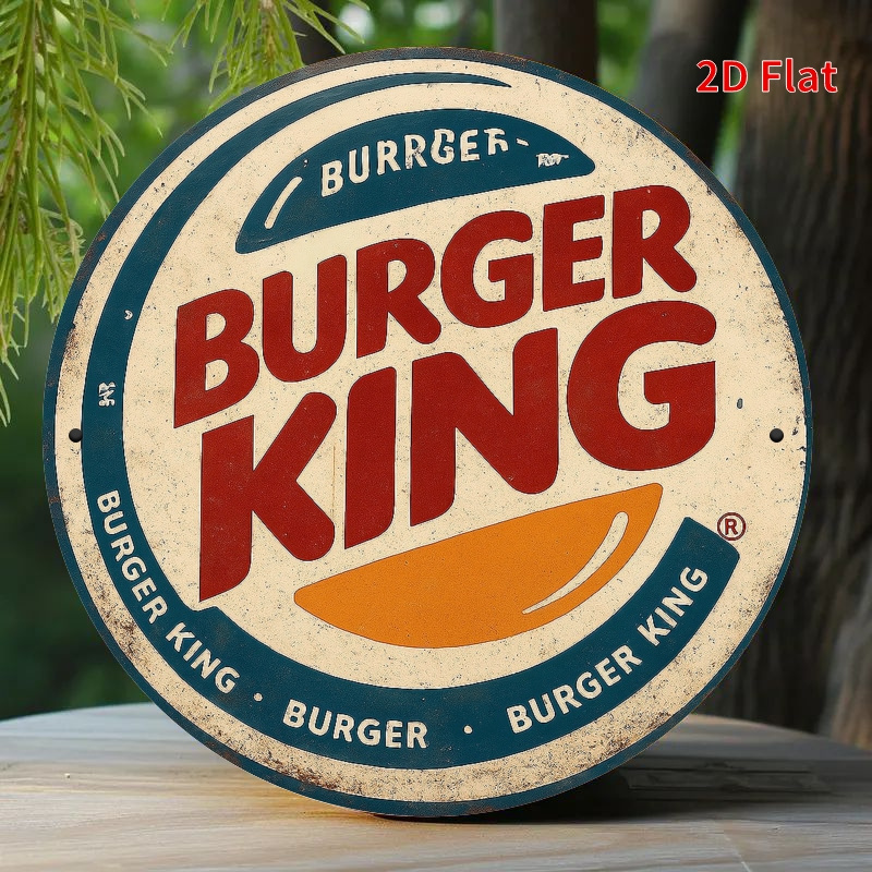 Woodworking Logos - Burger King Logotipo de madera retro