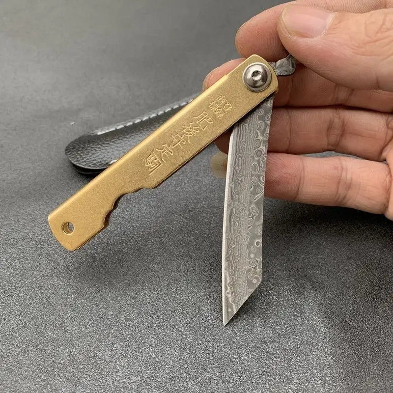Woodworking Japanese Tools - Higonokami-Mini cuchillo plegable de bolsillo japonés