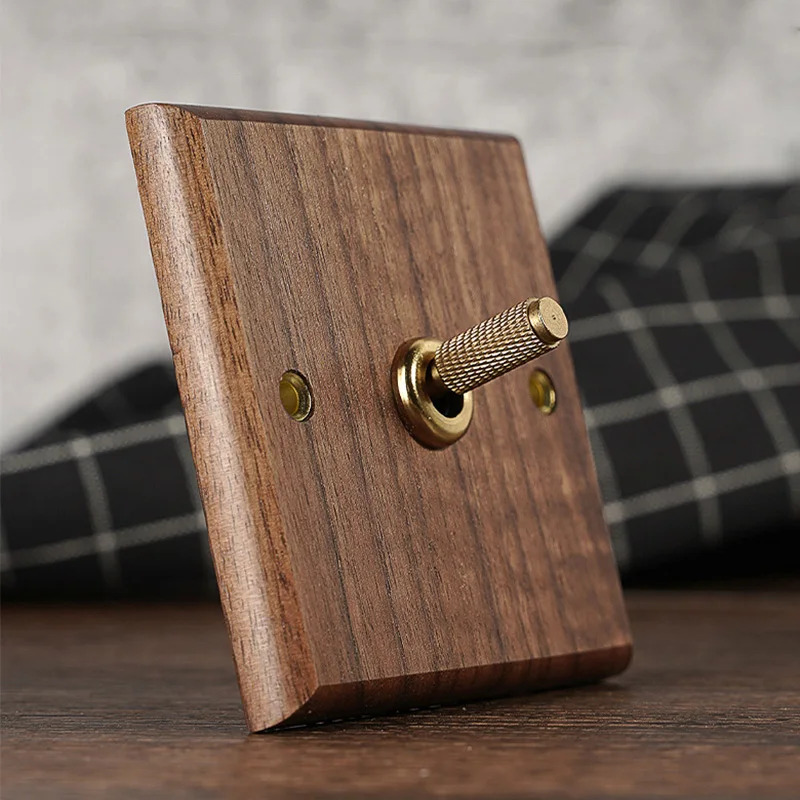 Woodworking Zone - Lámpara de pared retro europea, madera