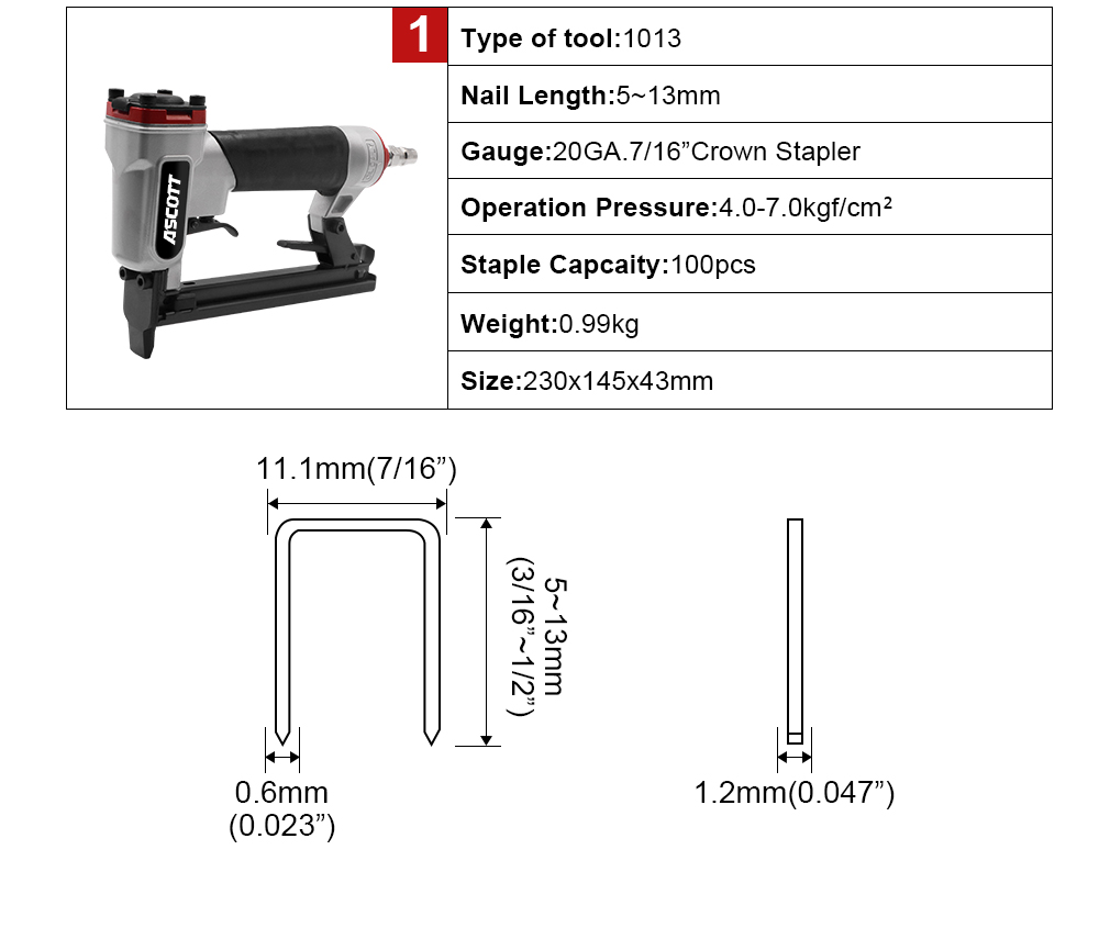 20GA 5-13mm 100 Uds 1013j Indu - Woodworking Nails reseña y precio