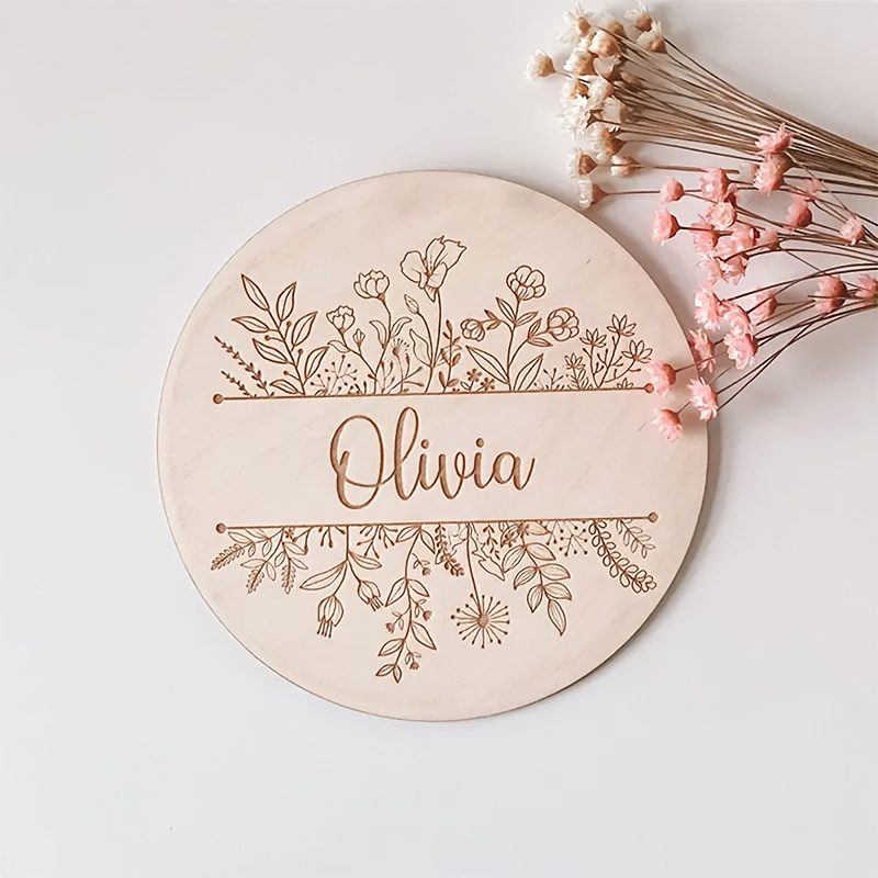 Placa con Nombre Grabado Flora - Woodworking Room reseña y precio