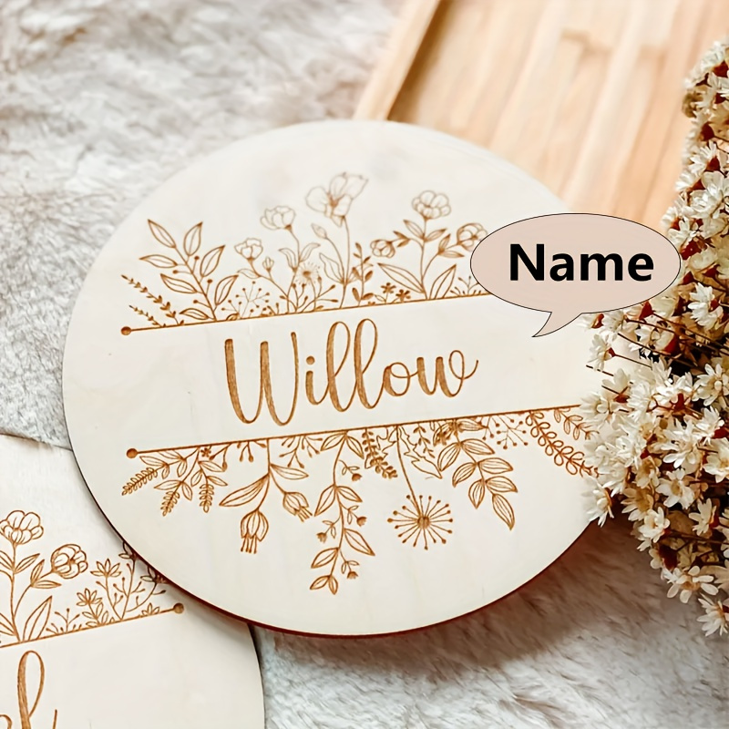 Placa con Nombre Grabado Flora - Woodworking Room reseña y precio