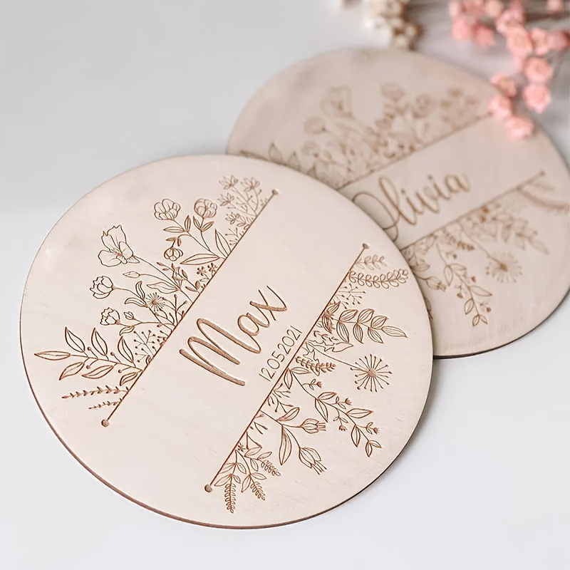 Placa con Nombre Grabado Flora - Woodworking Room reseña y precio
