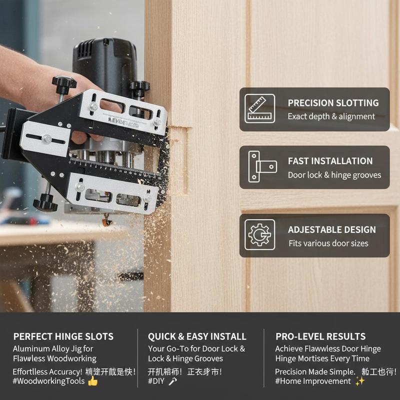 Plantilla de mortaja de aleaci - Woodworking Tool reseña y precio
