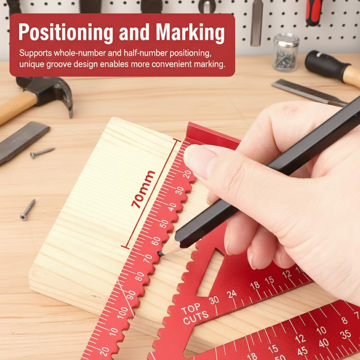 Regla Triangular de Alta Preci - Woodworking Basic Tools reseña y precio