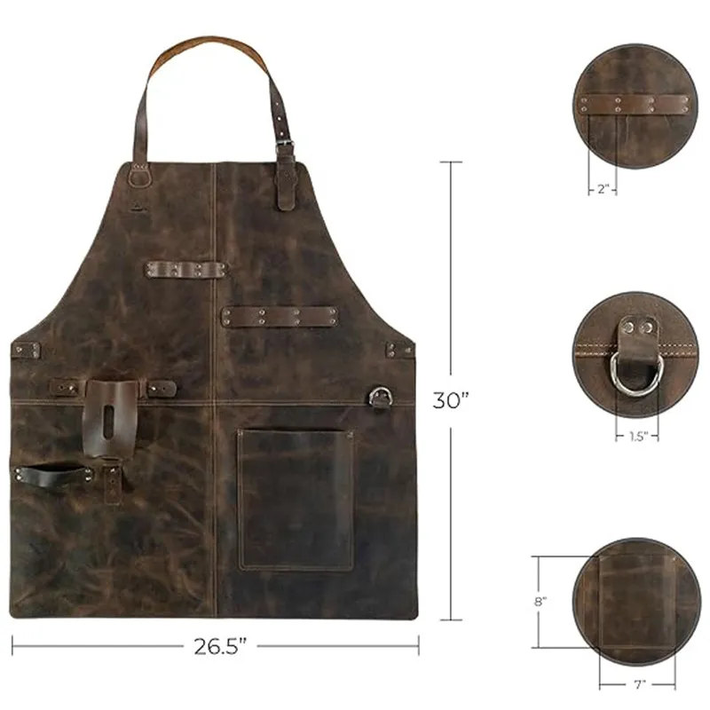 Delantal Retro de Cuero PU Uni - Woodworking Artisans reseña y precio