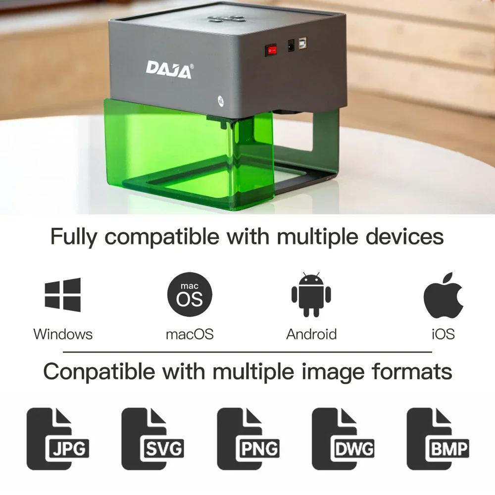Grabador láser DAJA CNC DIY DJ - Woodworking Logos reseña y precio