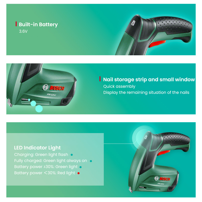Clavadora Inalámbrica Bosch PT - Woodworking Nails reseña y precio